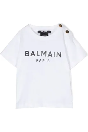 Balmain Playera manga corta con logo estampado