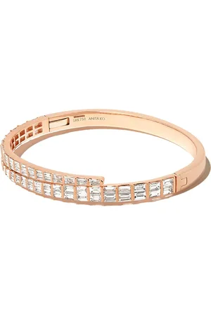 Anita Pulsera Coil en oro rosa de 18kt con diamantes