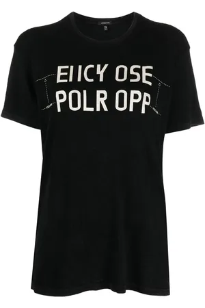 R13 Playera con eslogan estampado