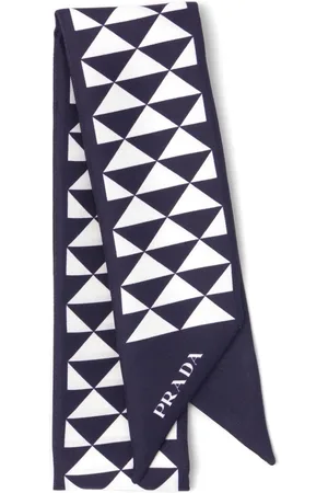 Prada Mascada de seda estampada