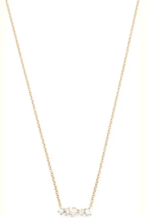 EF Collection Collar en oro amarillo de 14kt con diamantes mini