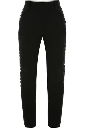 Alexander McQueen Pantalones slim con detalle de ojales