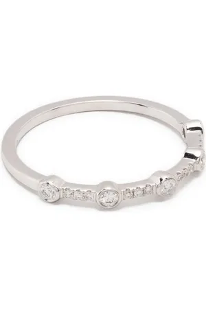 EF Collection Anillo en oro blanco de 14kt con diamantes