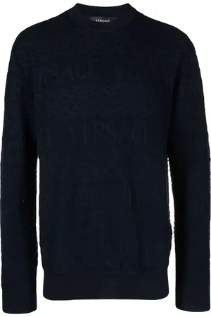 VERSACE Suéter con logo en jacquard
