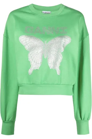 Ganni Sudadera con mariposas estampadas