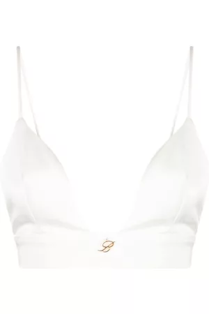 BLUMARINE Bralette con placa del logo