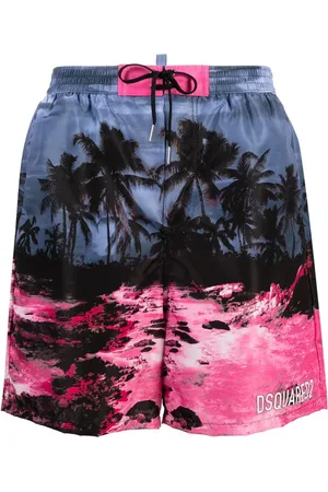 Dsquared2 Shorts de playa con estampado tropical