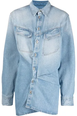 OFF-WHITE Vestido camisero de mezclilla Toybox