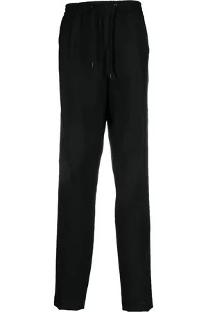 VERSACE Pantalones rectos con rayas laterales