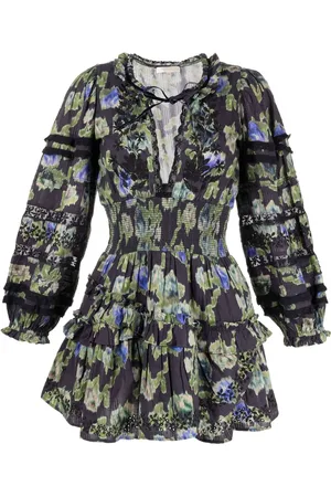LOVESHACKFANCY Vestido corto Clarkie estampado