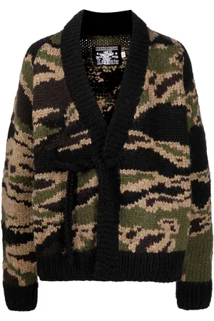 Maharishi Cárdigan tejido con estampado militar