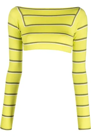Puccini Top corto con rayas estampdas