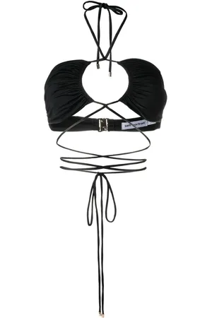 Self-Portrait Top de bikini con diseño cruzado