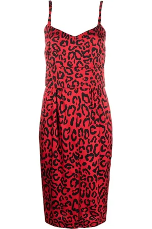Dolce & Gabbana Vestido midi con estampado de leopardo