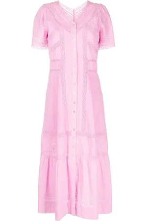LOVESHACKFANCY Vestido midi con detalle bordado