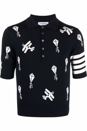 Thom Browne Playera tipo polo Sky Icons
