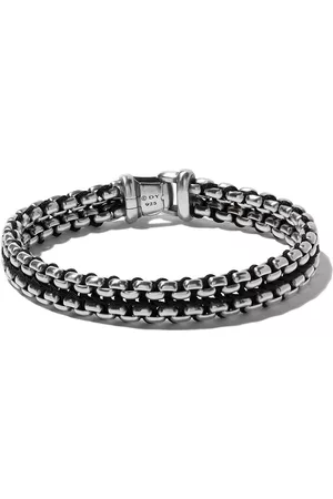 David Yurman Pulsera Woven Box Chain en plata de ley de 12mm