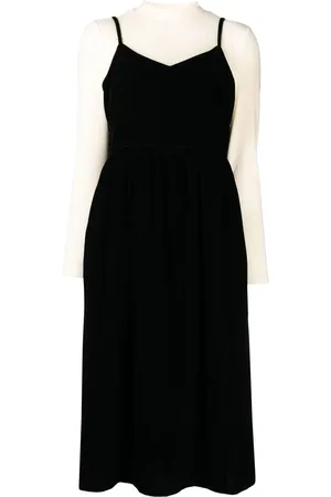 B+AB Vestido midi con detalle de moño