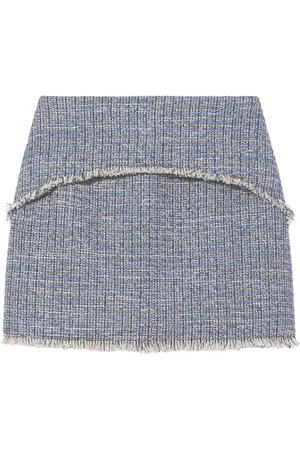 Proenza Schouler Falda corta con dobladillo deshilachado
