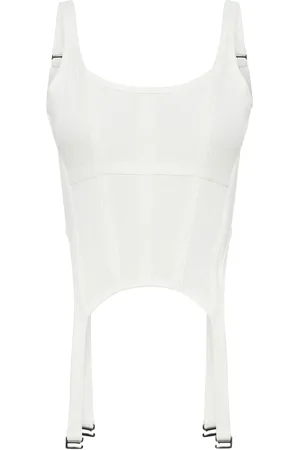 DION LEE Corset estilo militar de canalé