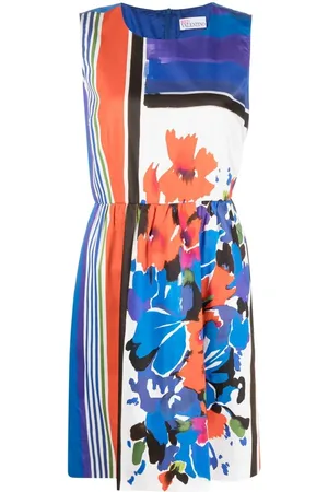 VALENTINO GARAVANI Vestido sin mangas con estampado floral 2000