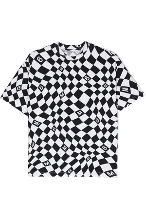 Maison Margiela Playera con motivo de cuadros