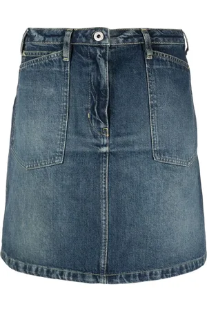 Kenzo Falda corta de mezclilla acampanada
