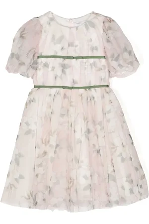 MONNALISA Vestido plisado con estampado floral