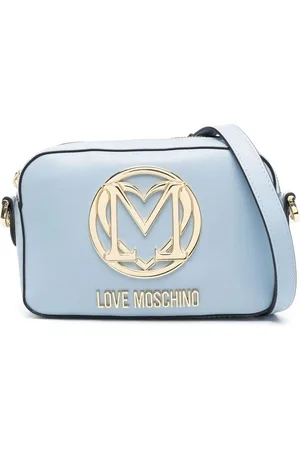 Moschino Bolsa satchel con placa del logo
