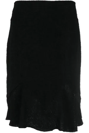 Dior Falda tejida con dobladillo acampanado 1990