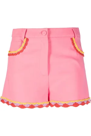 Moschino Shorts con tiro alto y ribete de encaje
