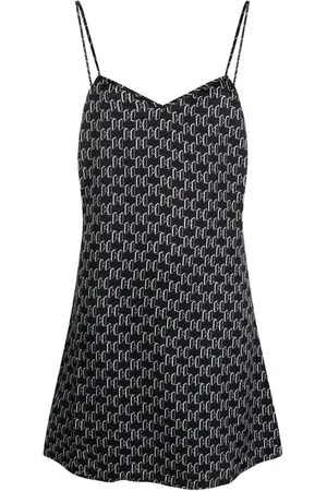 Karl Lagerfeld Slip dress con monograma estampado