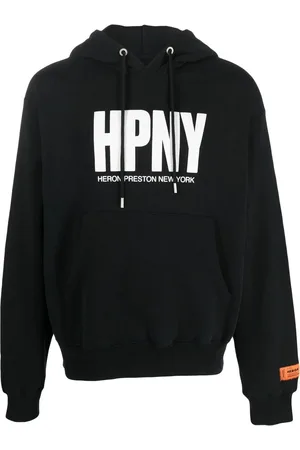 Heron Preston Hoodie con logo estampado y cordones