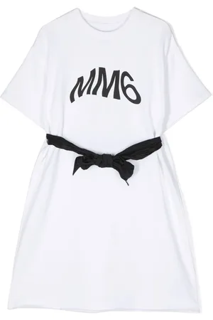 Maison Margiela Vestido estilo playera con logo estampado