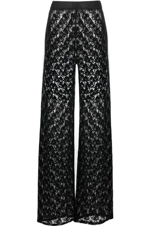 Heron Preston Pantalones anchos con detalle de encaje