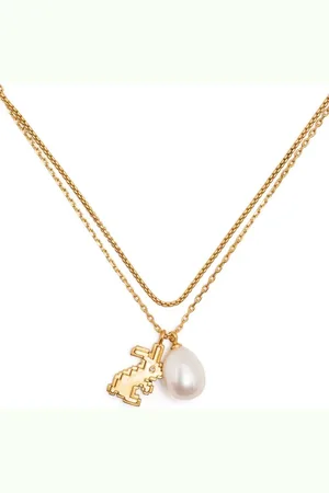 Tory Burch Collar con doble tira Rabbit