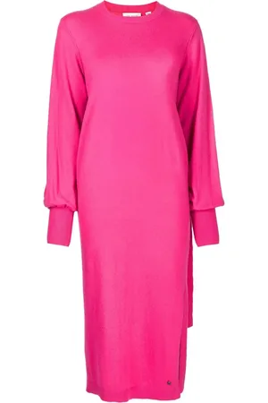 Ted Baker Vestido midi con motivo fruncido en la parte delantera