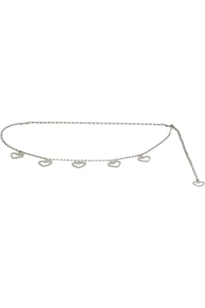 Alessandra Rich Collar con detalles de cristal y dije de corazón