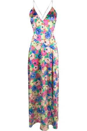 ROTATE Vestido largo con estampado floral