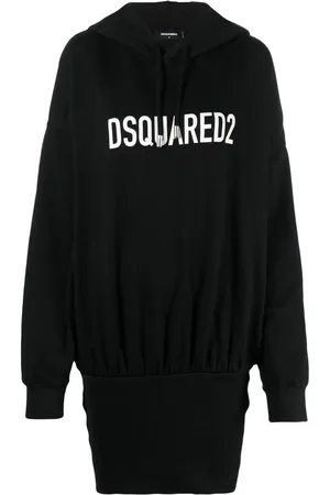 Dsquared2 Vestido con capucha y logo estampado