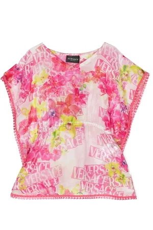VERSACE Caftán con logo estampado