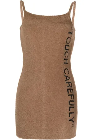 OFF-WHITE Vestido corto con motivo Quote