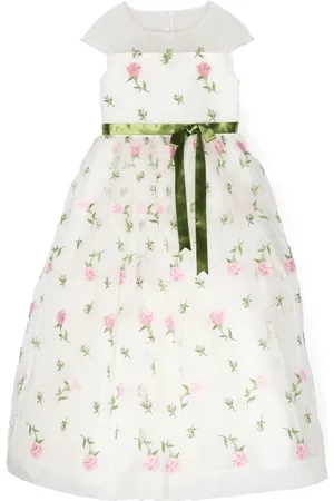 Marchesa Notte Vestido manga corta con estampado floral