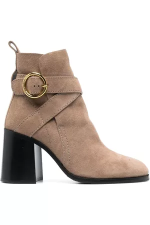See by Chloé Botas slip-on de gamuza con tacón de 85mm