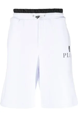 Philipp Plein Shorts deportivos con placa del logo