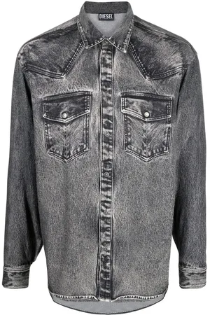 Diesel Camisa con efecto lavado en ácidos