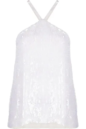 P.A.R.O.S.H. Top Gem con cuello halterneck y lentejuela