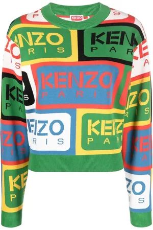 Kenzo Suéter con logo en intarsia
