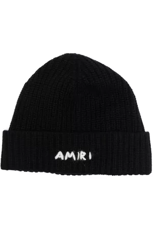 AMIRI Logo-embroidered ribbed-knit beanie hat