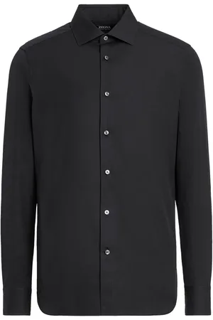 Ermenegildo Zegna Camisa manga larga con cuello italiano
